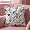 Lovely Bird Pattern Cushion Cover Multi-Scene Pillow Cover for Home & Car - Reversible, Soft & Durable for Daily Use