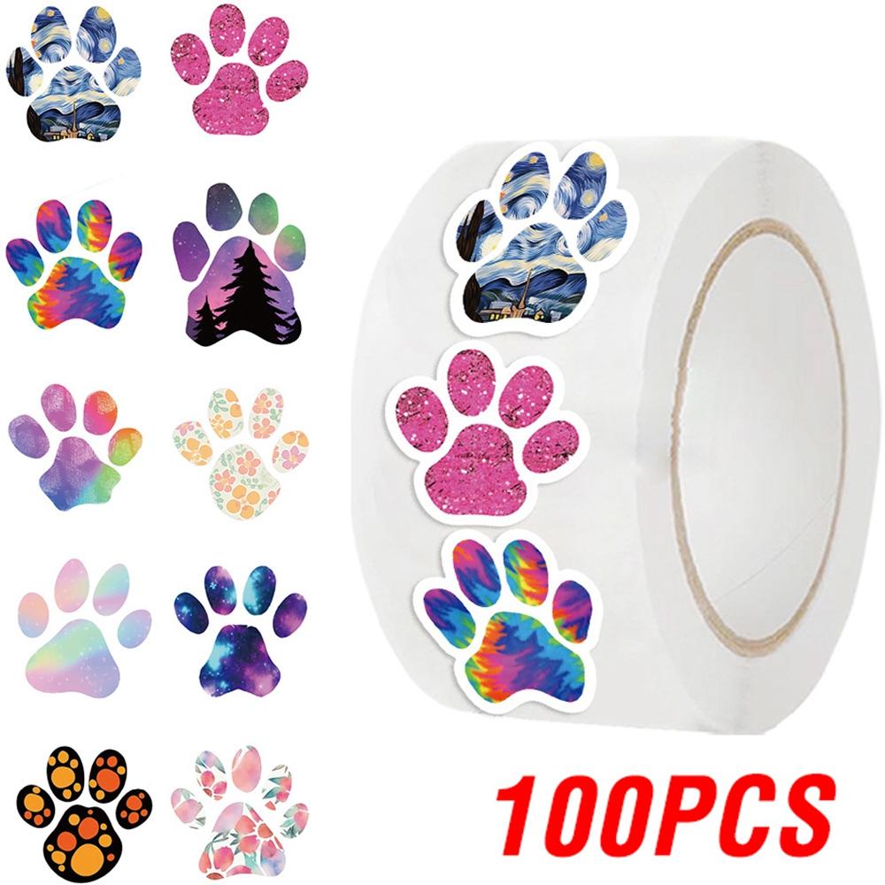 100-500Pcs High-Quality Creative High-Quality Dog High-Quality Paw High-Quality Stickers High-Quality Children High-Quality Learning High-Quality