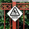 2D Flat - 1pc Vintage Metal Sign, Featuring A Slippery Ground Theme, Perfect As A Warning Decoration Gift for Safety Sign Enthusiasts, Suitable for
