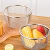 Mesh Steaming Basket Stainless Steel Comfortable Handles Heat Resistant Steaming Basket for Cooking Kitchen 20x21cm