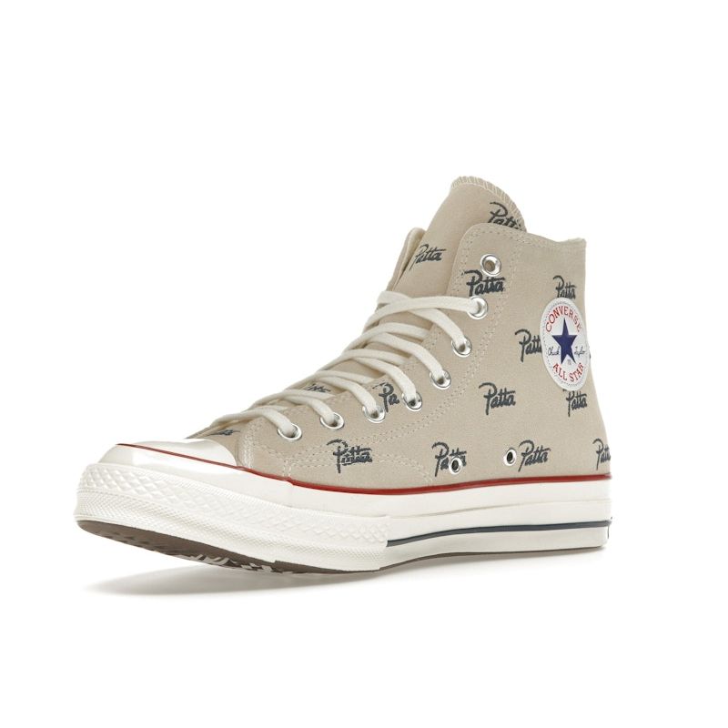 Converse Patta X Chuck 70 High Mini Logo Pack - Natural Ivory Unisex Sneakers Cream Black A12831C