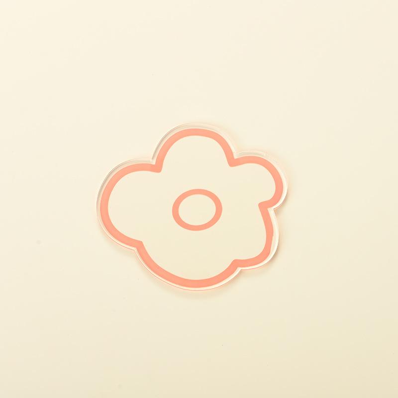 

Простые акриловые подставки под чашки Ins, ветрозащитные подставки, изолированные, высокотемпературные, милые подставки с неровными цветами, настольный декор, украшения as shows&Flower оранжевый