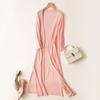 Women Long Cardigan Poncho Summer Autumn Thin Silk Knitted Cardigans Knitted Sweater Casual Loose Coat Jacket