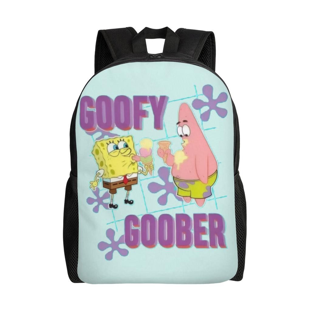 S-Sponges Anime Bobes Backpack for Men Women Waterproof School College Cartoon Bag Print Bookbags