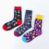 3 Pairs Colorful Mushroom World Fashion Personalized Men's and Women's Mid-Calf Socks