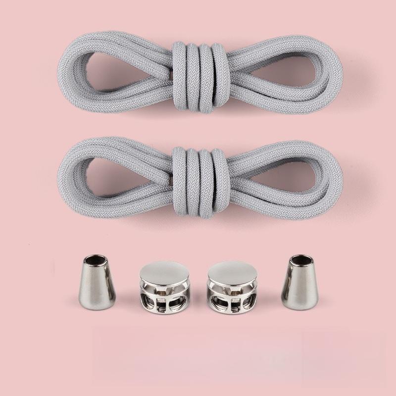 1 Paar Robuste Metall Runde Elastische Schnürsenkel ohne Binden, Hohe Elastizität für einfaches An- und Ausziehen, Verstellbare Passform für Stiefel, Schuhzubehör