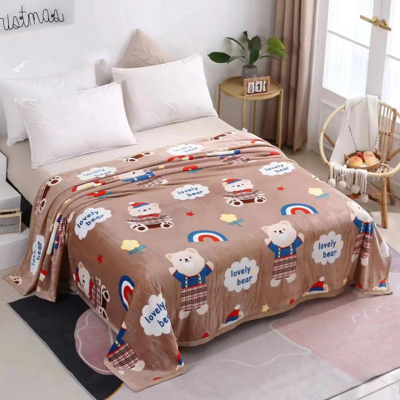 Flannel Summer Blanket Home Sofa Double-Sided Blanket Office Nap Blanket