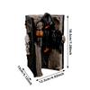Halloween Deko Schädel Buch Statue mit Sensenmann Spinnennetz Figur für Halloween Heimdeko Gruseliger Harzschädel Tischdeko