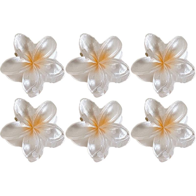 Fermaglio a Pinza Trasparente a Forma di Fiore d'Uovo Donna Temperamento Versatile di Alta Gamma Gradiente Fermaglio per Capelli Ragazza Fermaglio a Squalo Copricapo