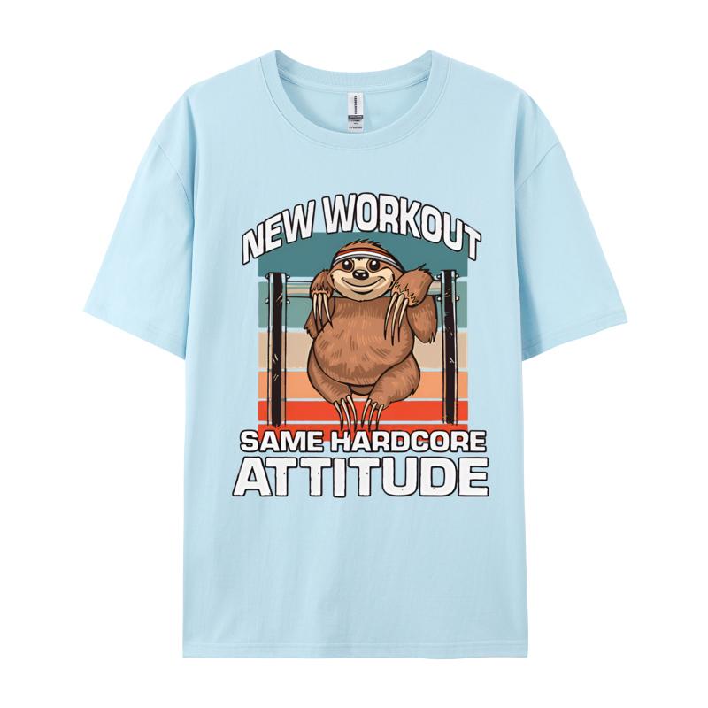 

Sloth Athlete Bodybuilding Tshirt Normal T Shirt For Students New Coming Cotton T Shirt Leisure Top Tees 4XL