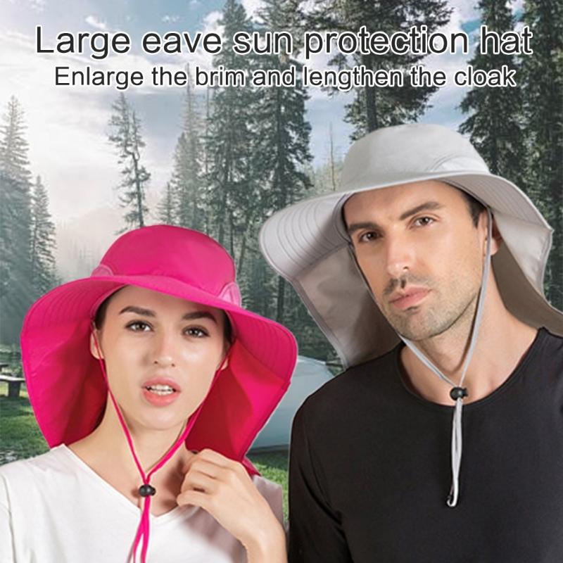 Fishing Wide Brims Sun Hat Outdoor Climbings Mesh Fisherman Hat Fishing Casual Hat Unisex Camping Hunting Bucket Hat