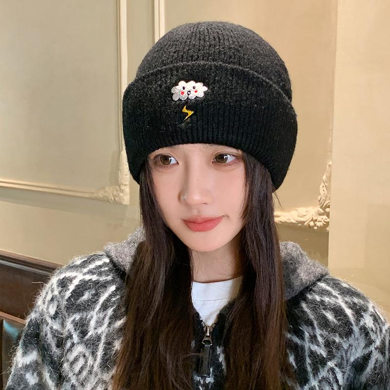 Versatile Commuting Warm Ear Protection Hooded Outdoor Cycling Large Head Circumference Cold Proof Knitted Hat