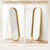 Full Body Mirror With Metal Frame 160 X 50 Cm Gold Colored Frame For Living Room Bedroom