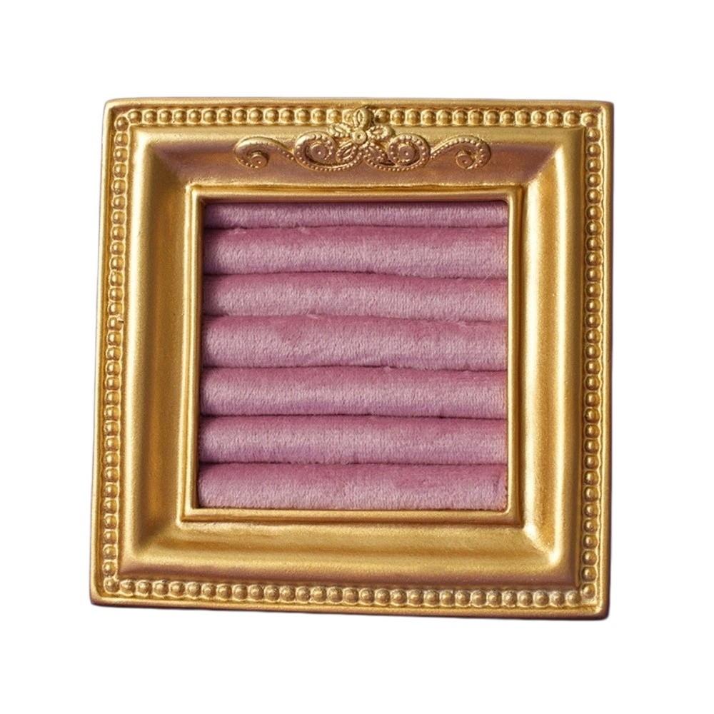 Vintage Gold Ring Display Stand Velvet Organizer Jewelry Display Rack  Wedding & Birthday Gifts