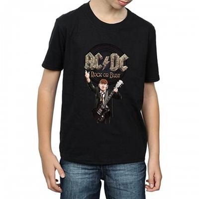 Rock Or Bust Angus Young Baumwoll-T-Shirt für Jungen