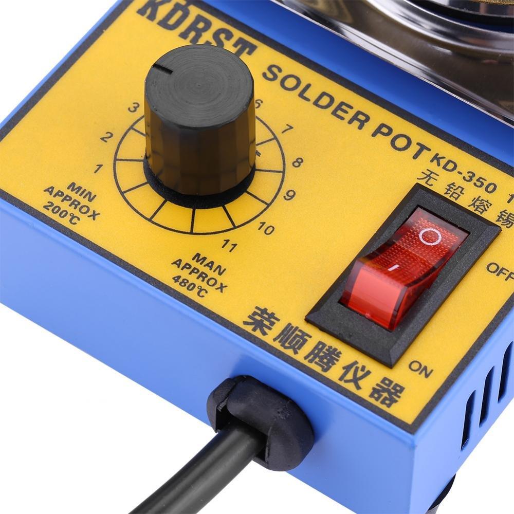 150W-50mm Titanium Alloy Molten Soldering Pot, Lead-Free, Analog Soldering Pot, 110V, 200℃-450℃
