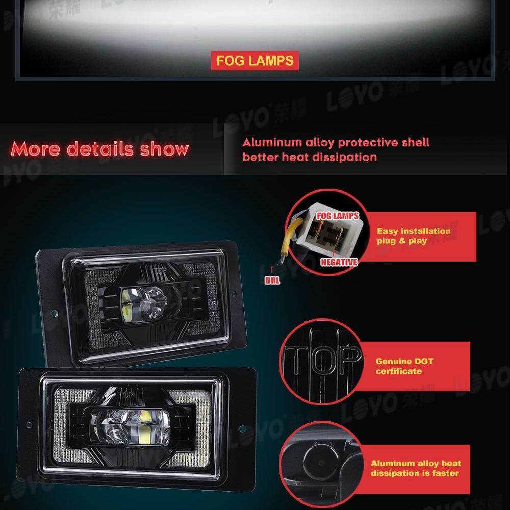 1 Pair LED Fog Light for LADA VAZ 2110 2111 2113 2114 2115