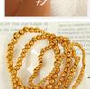 Elegant Gold Beaded Stainless Steel Bracelet for Women - High-End Minimalist Design