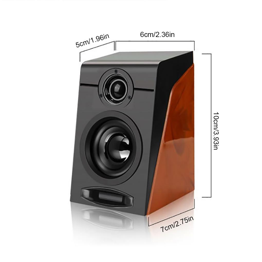2 Pieces Subwoofer Speaker Music Player Tool Multimedia Speakers PC Gaming Supply Widely Usage Sound Box Desktop Hotel Use