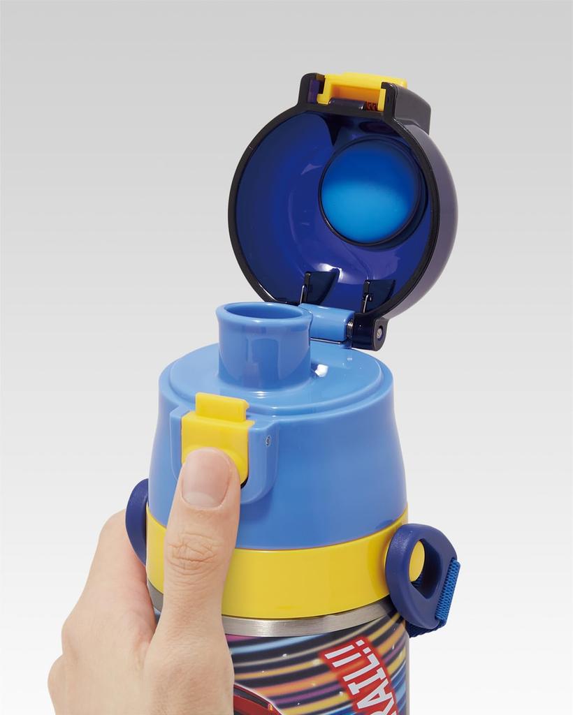 Skater Kinder-Trinkflasche, Direkttrinken, 470ml, Plarail 25, Jungen, Isoliert, Edelstahl, Leichtgewicht, Sportflasche, Kinder-Wasser