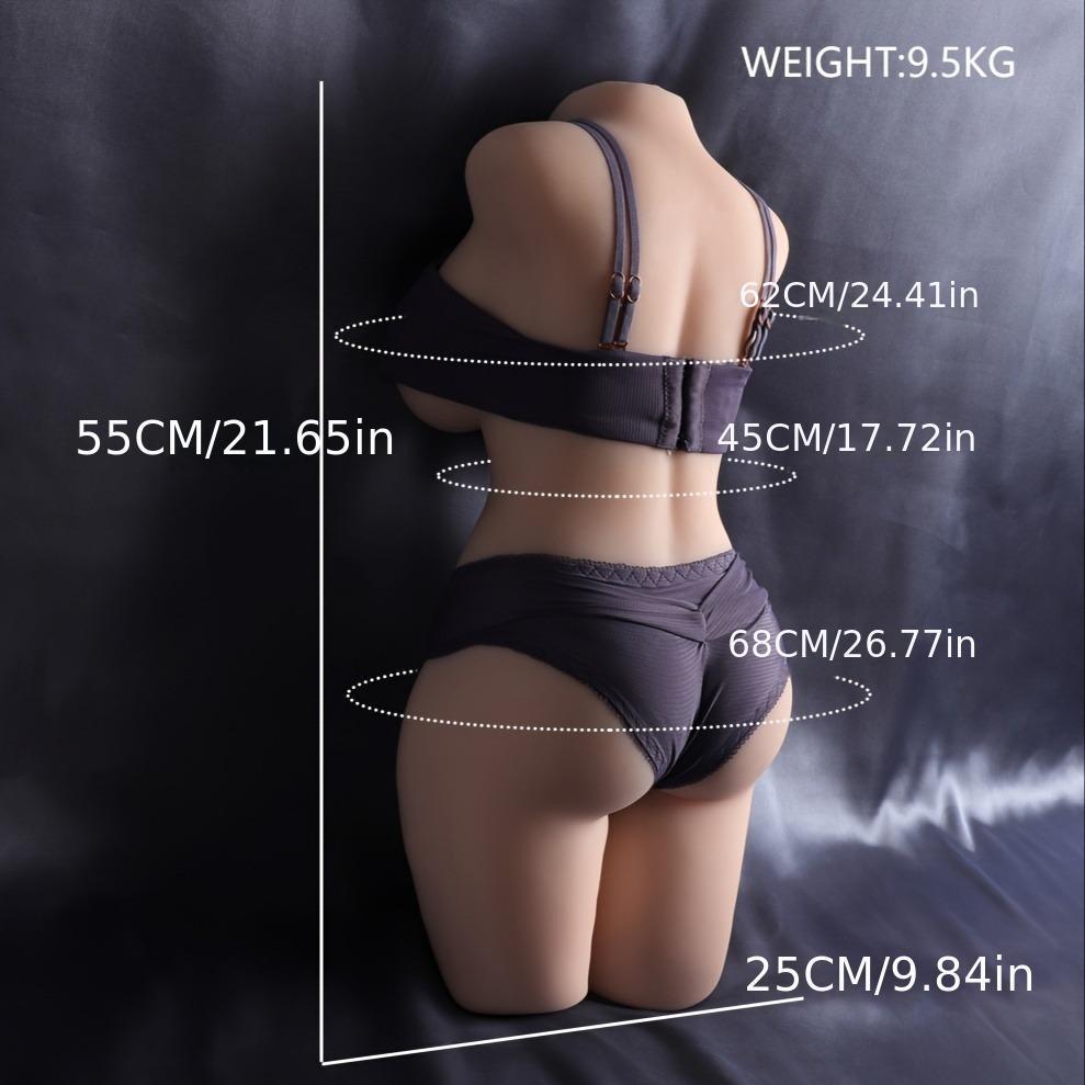 Half-Body Silicone Adult Doll with Realistic Skin Texture, Soft Breasts, Intimate Design & Portable Male Pleasure Cup