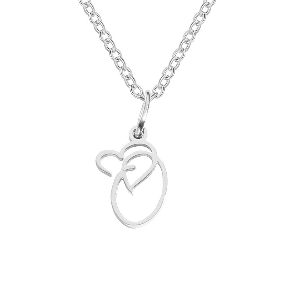 St. Delan Versatile 26-Letter Stainless Steel DIY Necklace Pendant
