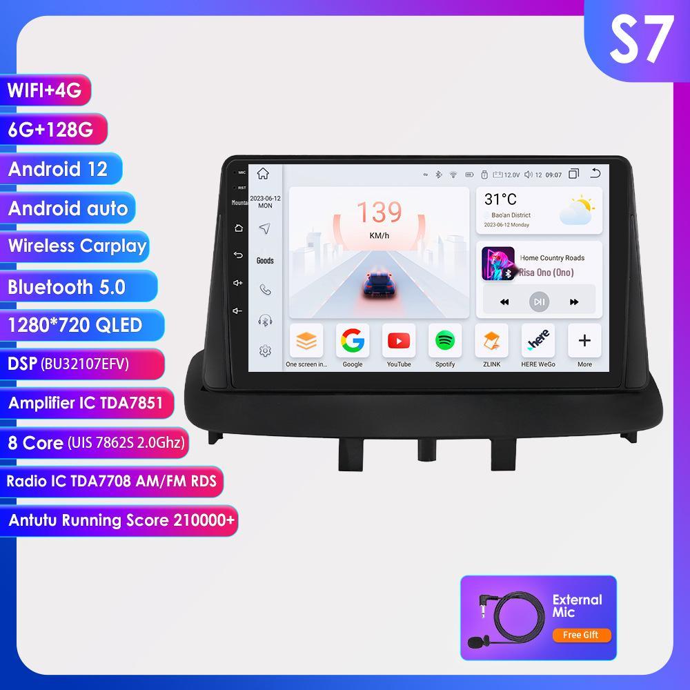 9" Large Screen Android GPS Navigation for 08-14 Megane 3 - Intelligent All-In-One Car System