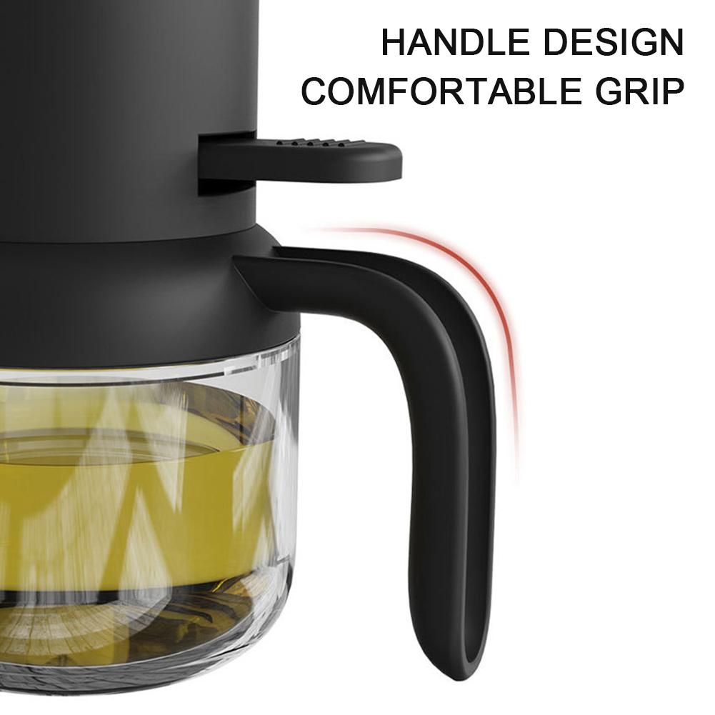 Transparent Oil Bottle With Sprayers Refillable Soys Sauce Vinegar Sprayers For Barbecue Use