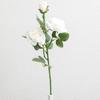 Scorched Edge 3-Head Artificial Rose, Retro Style Fake Flower for Home and Wedding Decoration, Photography Prop.