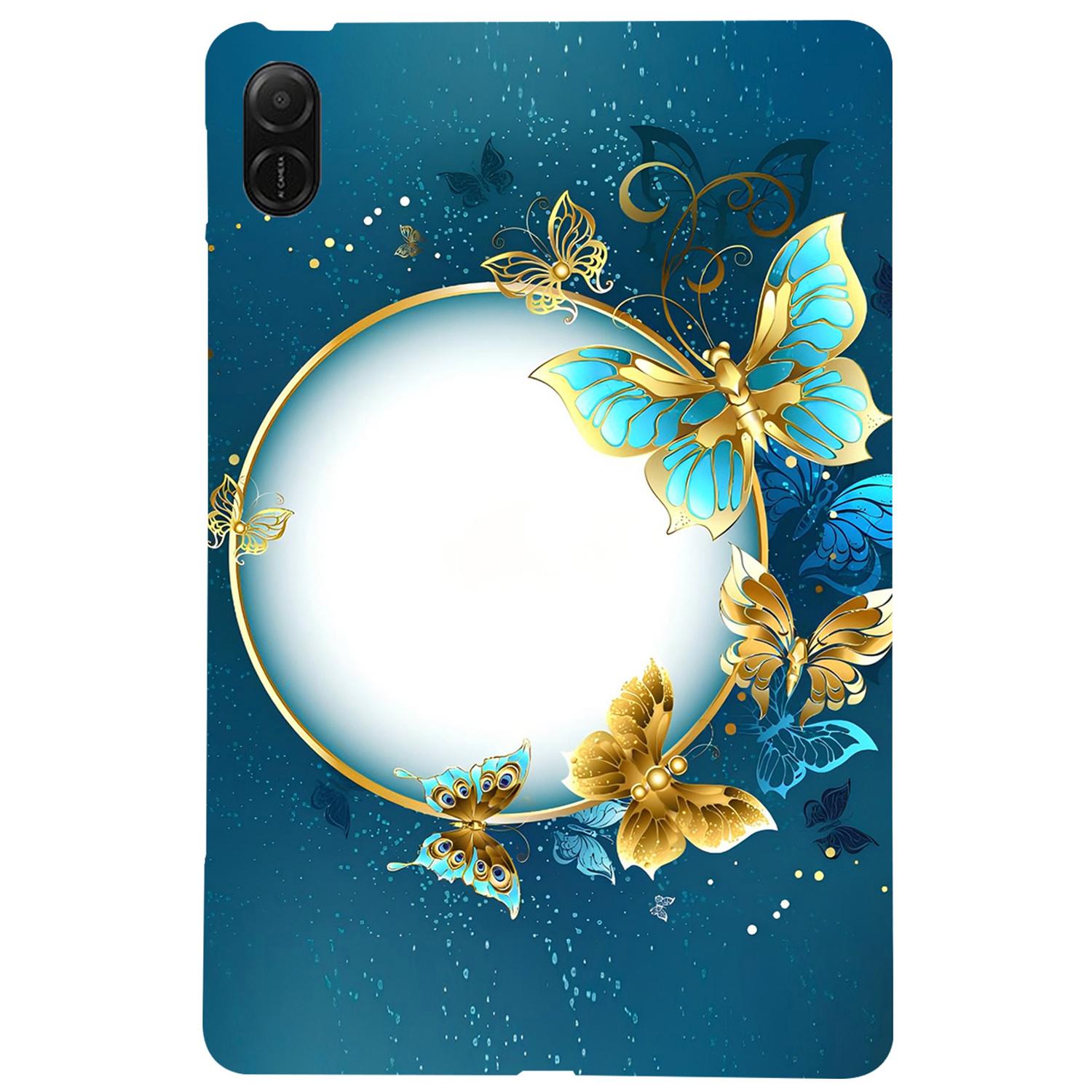 

Для Honor Pad X8a ТПУ Чехол с рисунком Тонкая защитная крышка для планшета Butterfly Wreath