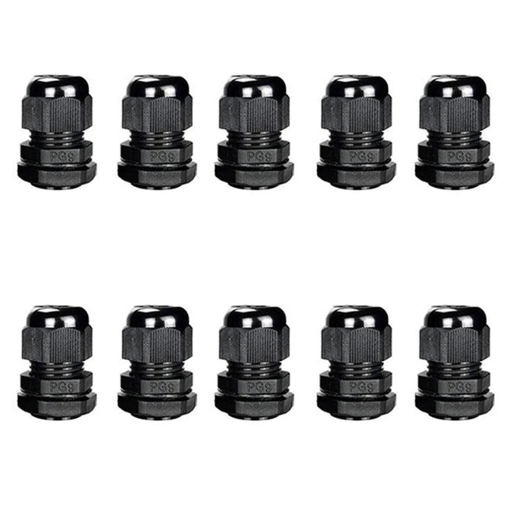 10Pcs Nylon Cable Gland Kit Waterproof Ip68 Cable Gland Joints Adjustable Locknut Pg7 Pg9 Pg11 Pg13.5 Pg16