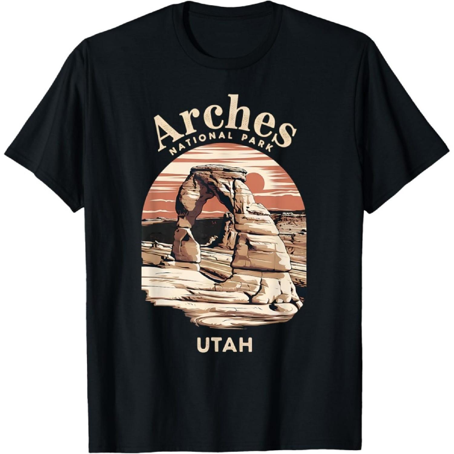 Stunning Desert Landscape Arches National Park Utah T-Shirt S