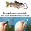 5.12inch Electric Fishing Lure USB Charging Bait 4Section Swimbait Crankbait  Pesca Tackle Vivid Fish