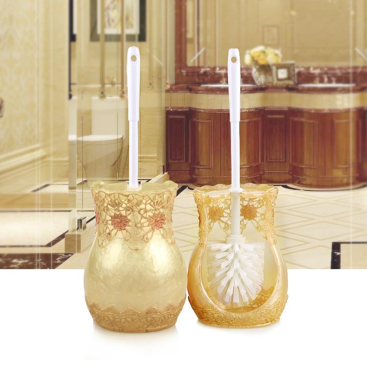 Resin Bathroom Set Toiletries Wash Five Piece Set with Tray Mouth Cup Toothbrush Holder Lotion Bottle  Toilet Brush Tissue Box