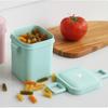 Eco-friendly Wheat Fiber Hot Soup Bowl with Cover Microwave Jar Plastic Soup Container Mug with Lid Packaging Box Soup Cups