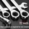 Industrial Ratchet Open-End Spline Combination Wrench for Auto Repair
