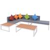 VidaXL Salon de jardin 4 pcs avec coussins Aluminium et WPC