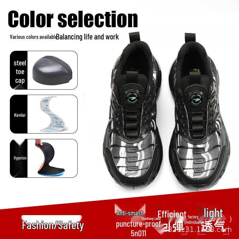 Cross-Border Anti-Smash, Anti-Puncture Safety Shoes - Durable, Slip-Resistant & Lightweight Work Shoes for Comfortable Long Wear