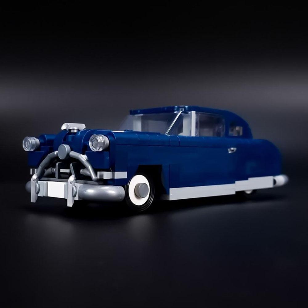 444PCS MOC Speed Series 1951 Classic Retro Ponton Sports Car Model DIY City Modular Car Assembly Childrens Toy Boy Gift Set