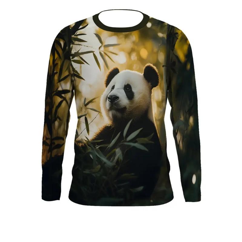 New Men's T-Shirts 3D Tiger Graphic T Shirts Mens Gifts Harajuku Fashion O-Neck Tops Casual Sport Long Sleeve Wolf Print T-shirt