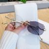 Square Frameless Color Changing Sunglasses With Uv400 Protection For Outdoor Activities And Fashion Style