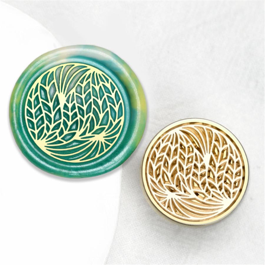 Botanical Monstera Leaf Wax Seal Stamp Classic Plant Vintage Sealing Wax Stamp Retro 25mm Removable Brass Head for Wedding Invit