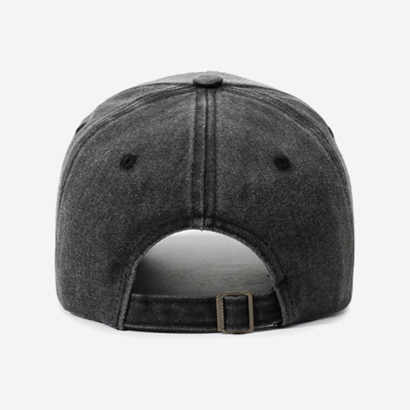 Vintage Washed Distressed Letter Baseball Cap Spring Autumn Sunshade Duckbill Hat Stylish Versatile Trendy Cap For Men Women