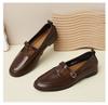 Small leather shoes, black soft-soled casual shoes, leather breathable, lightweight and comfortable work shoes