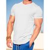 Sports T-Shirt Men's Short Sleeve Silm Fashion T-shirt Curved Hem Fitness Trendy Running Quick-Drying Breathable Tops
