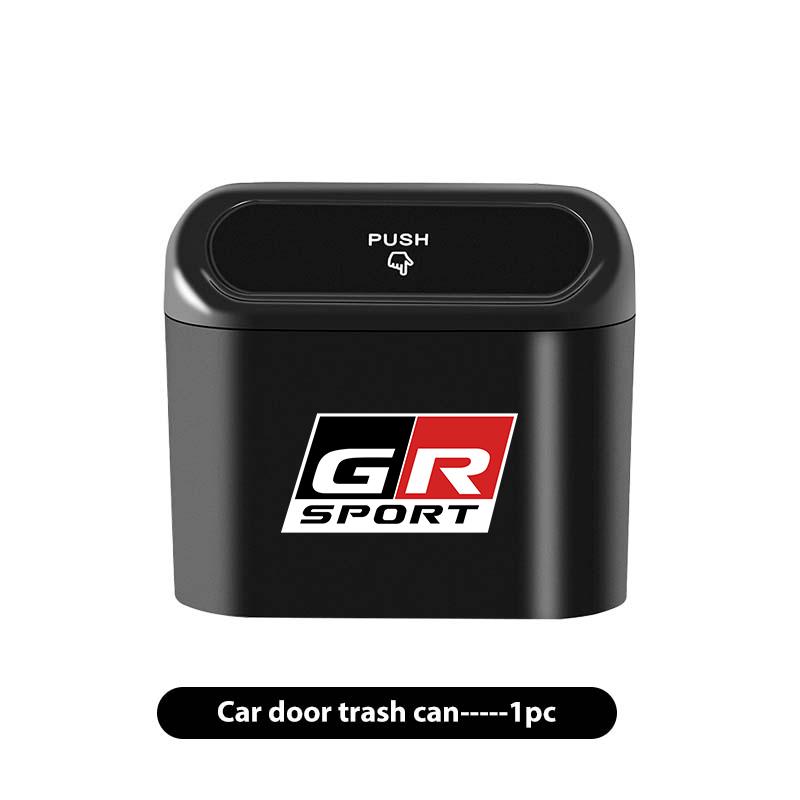 For S7 Portable Hanging Car Trash Can Wastebasket Trash Bin with Lid Storage Bin Supra Aygo Prado RAV4 Hilux Yaris Corolla JH7