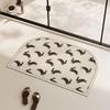 Ins Wind Arched Bathroom Floor Mat Small Size Diatom Mud Absorbent Mat Bathroom Entry Quick Drying Non-slip Foot Mat