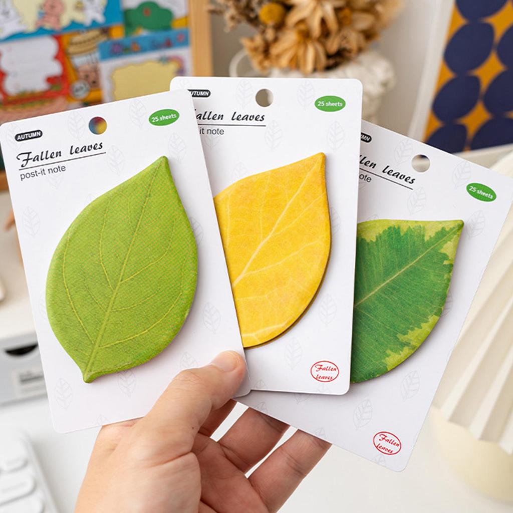 Sticky Notes Notepad Leaf Sticky Notes Stickers Self Sticky Notes DIY Decoration Plant Green Sticky Notes Leaf Stickers