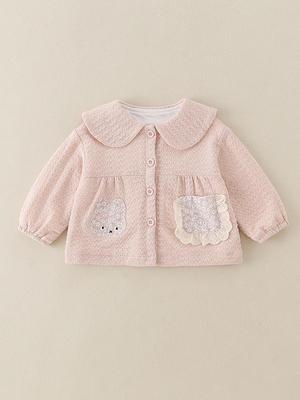 Girls' Toddler Double Layer Long Sleeve Jacket and Outfit Set for Spring and Autumn