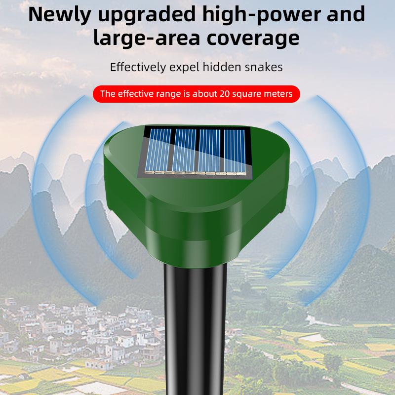 4pcs a Set Solar Bird Repeller Waterproof Orchard Farmyard Snake and Rat Exterminator Outdoor Ultrasonic Animal Repeller